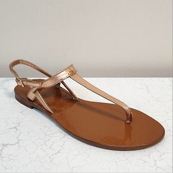 Kate Spade Citrine Rose Gold Thong Sandals, Size 6 ~ EUC - Picture 3 of 12